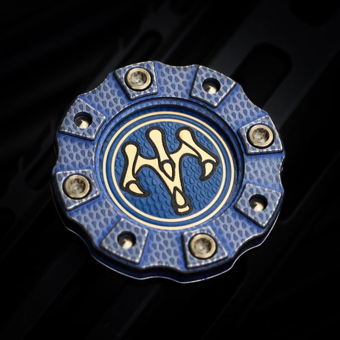 Hawk Knives x HiTex Gear Poker Chip - Blue Anodized Titanium